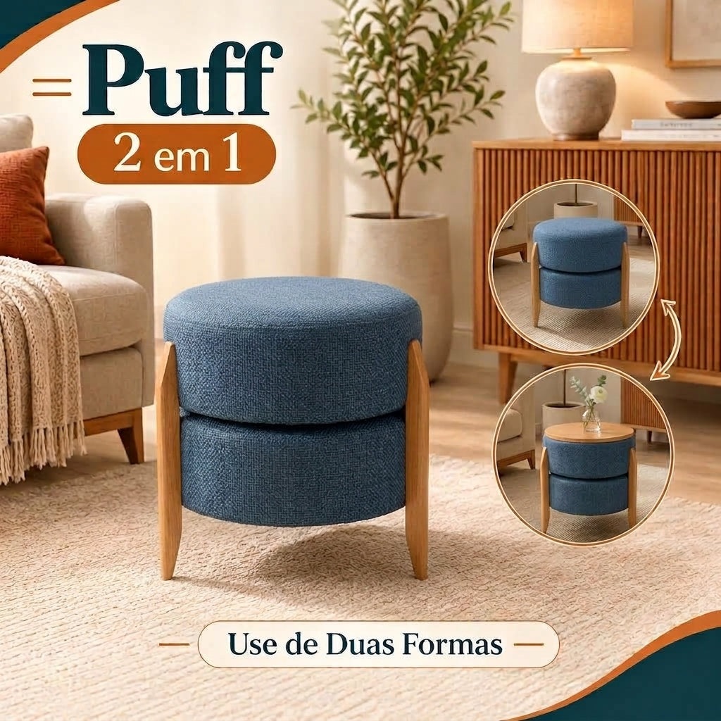 (COMPRE 1 LEVE 2) - Puff 2 em 1: Use de Dois Jeitos