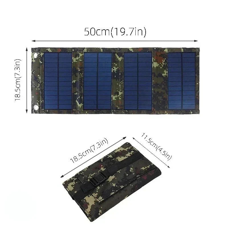 Painel Solar Carregador Portátil USB 20W